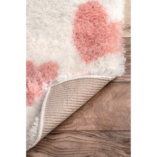 Harriet Bee Becky Geometric Pink/White Area Rug & Reviews Wayfair